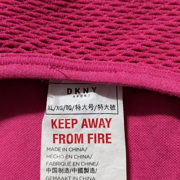 DKNY Sport Hot Pink Lightly Padded Sports Bra - size XL - Picture 5 of 10